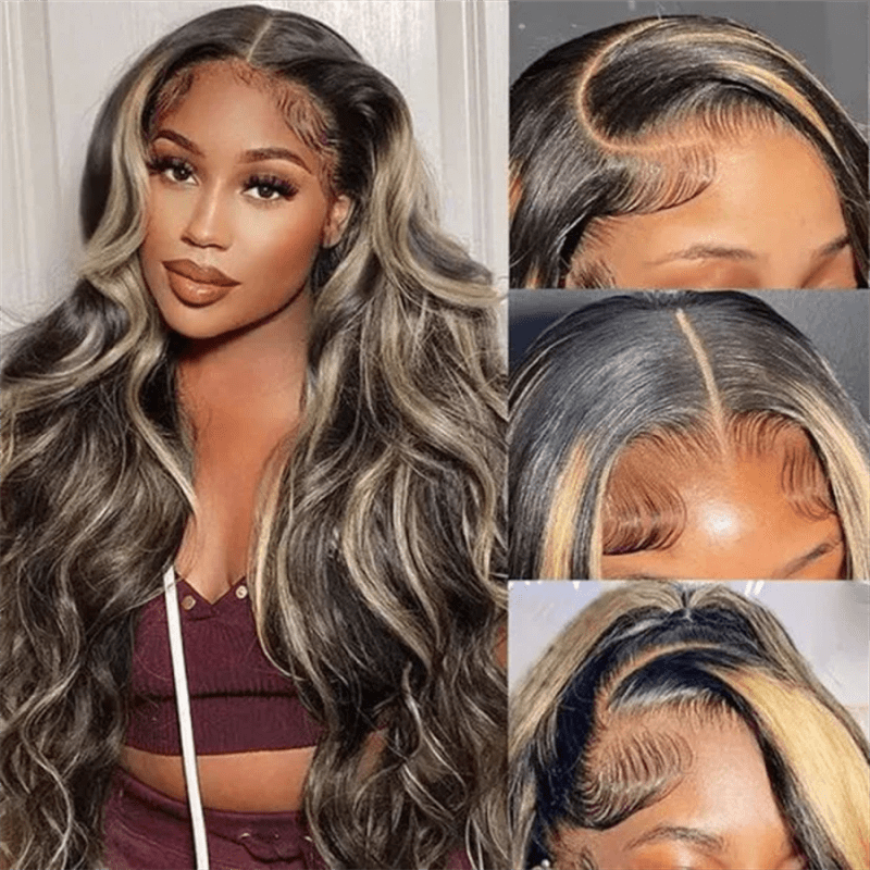 Msgem Body Wave 13x6 Lace Front Wigs P1B/27 Highlight Wear Go Wigs Pre - Cut 5x5 Glueless Wigs - Msgem Hair
