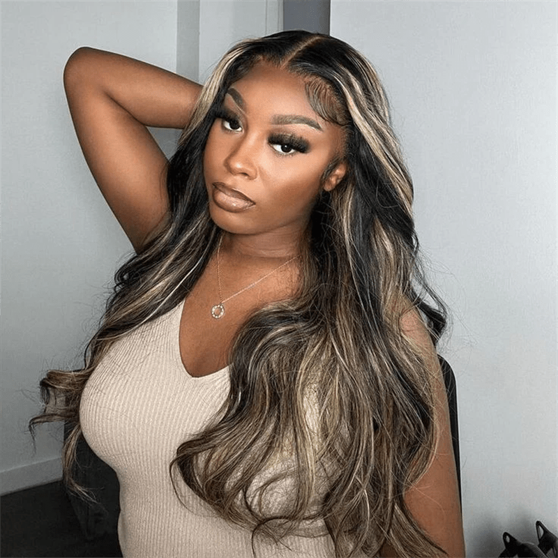 Msgem Body Wave 13x6 Lace Front Wigs P1B/27 Highlight Wear Go Wigs Pre - Cut 5x5 Glueless Wigs - Msgem Hair