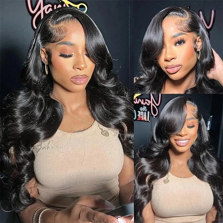 Msgem Body Wave 4x4 Lace Closure Wigs Pre Plucked HD Invisible Human Hair Wigs for Women - Msgem Hair