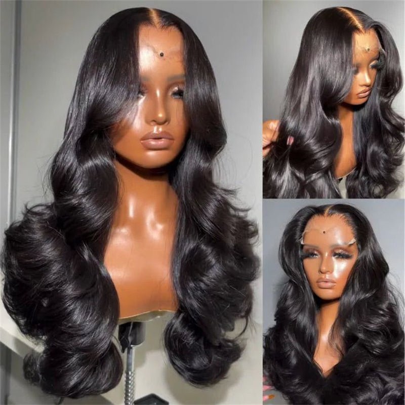 Msgem Body Wave 4x4 Lace Closure Wigs Pre Plucked HD Invisible Human Hair Wigs for Women - Msgem Hair