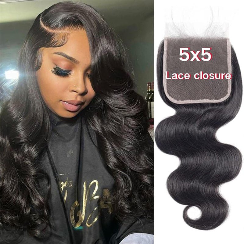 Msgem Body Wave 5x5 Transparent HD Lace Closure Virgin Human Hair Frontal Closure - Msgem Hair