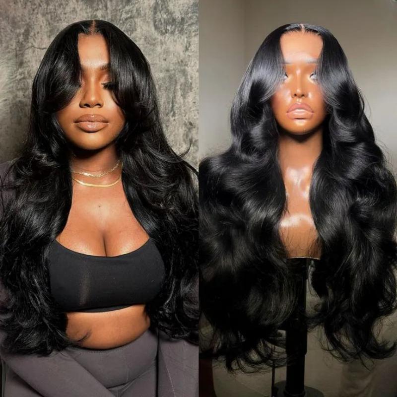 Msgem Body Wave 7x5 Lace Closure Glueless Wig Human Hair 180 Hair Density with Pre - pleached Knots - Msgem Hair