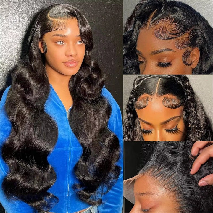 Msgem Body Wave 7x5 Lace Closure Glueless Wig Human Hair 180 Hair Density with Pre - pleached Knots - Msgem Hair