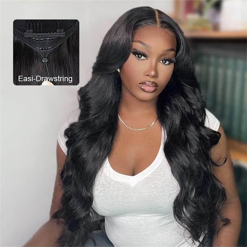 Msgem Body Wave Glueless Wigs Wear & Go HD Lace Front Wig Flexible Fit With Drawstring - Msgem Hair