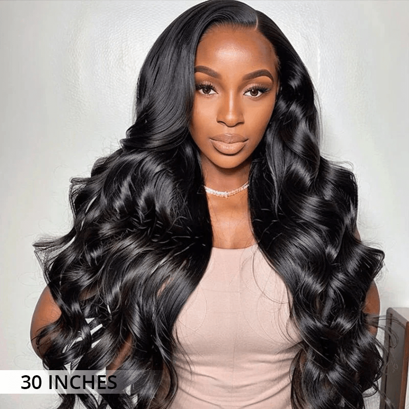 Msgem Body Wave Lace Front Wigs 300% Density Pull Go Drawstring Human Hair Wigs With Natural Hairline - Msgem Hair