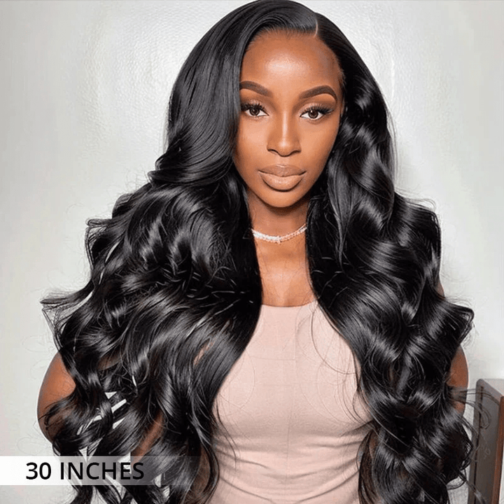 Msgem Body Wave Lace Front Wigs 300% Density Pull Go Drawstring Human Hair Wigs With Natural Hairline - Msgem Hair