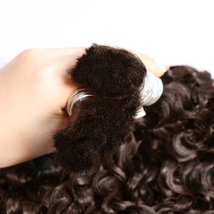 Msgem Boho Braids Burmese Curly Hair Bulk For Braids Chocolate Brown Human Hair Extensions - Msgem Hair