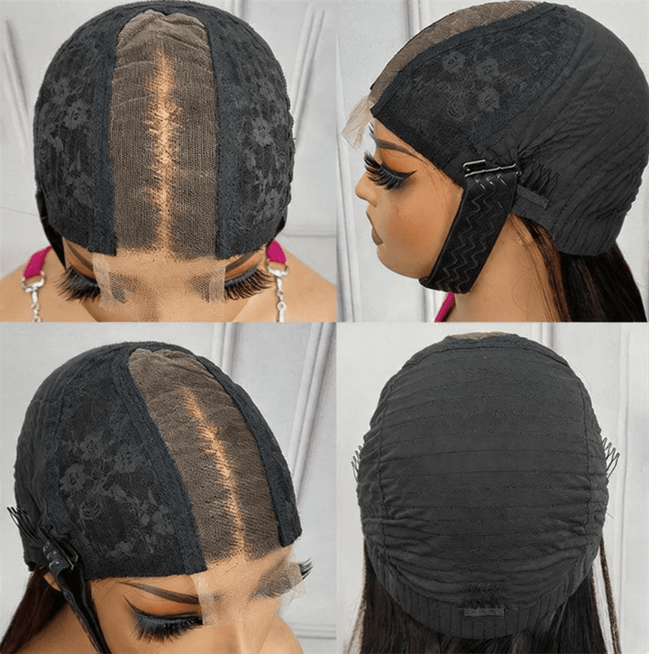 Msgem Bone Straight Short Bob Wigs Transparent 2x6 Lace Human Hair Wigs 180% - Msgem Hair