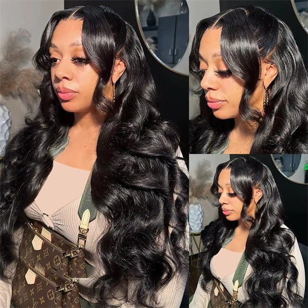 Msgem Bouncy Wave Human Hair Wigs 13x4 13x6 HD Invisible Lace Front Wig for Women - Msgem Hair