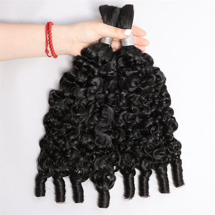 Msgem Braiding Hair Burmese Curly Bulk Human Hair for Boho Braids 1PC - Msgem Hair