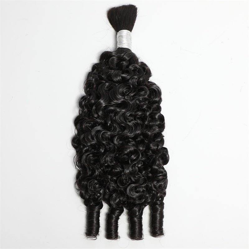 Msgem Braiding Hair Burmese Curly Bulk Human Hair for Boho Braids 1PC - Msgem Hair