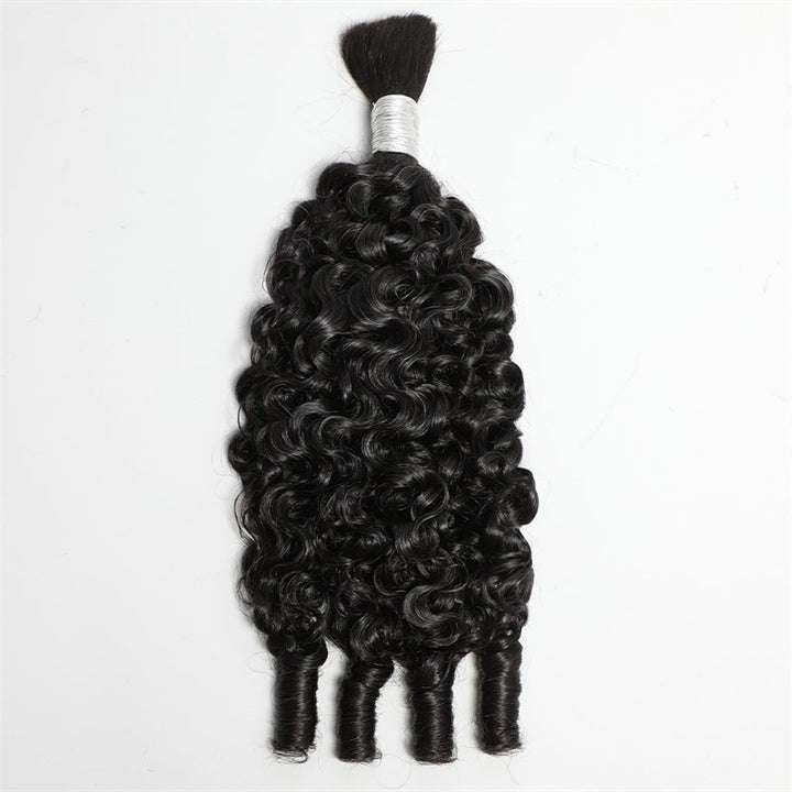 Msgem Braiding Hair Burmese Curly Bulk Human Hair for Boho Braids 1PC - Msgem Hair
