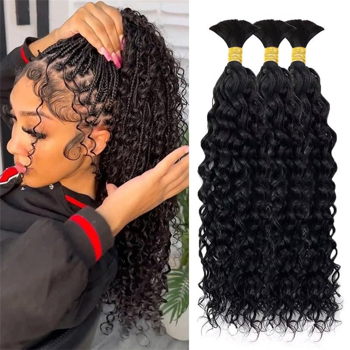 Msgem Braiding Hair Water Wave Boho Braids Human Hair Exensions No Weft 1PC - Msgem Hair