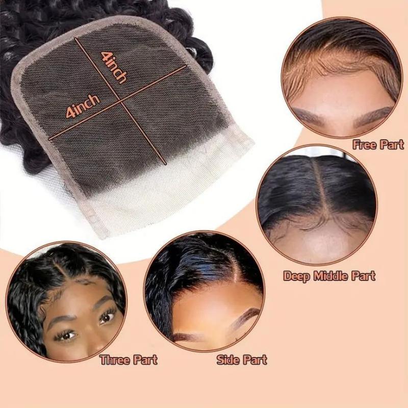 Msgem Brazilian Hair Deep Wave HD Lace 4x4 Lace Closure With Baby Hair - Msgem Hair