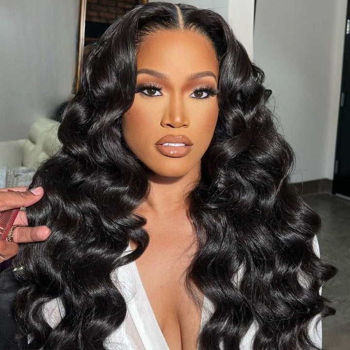 Msgem Brazilian Loose wave 13x4 Lace Front Wigs Pre Plucked with Natural Hairline - Msgem Hair