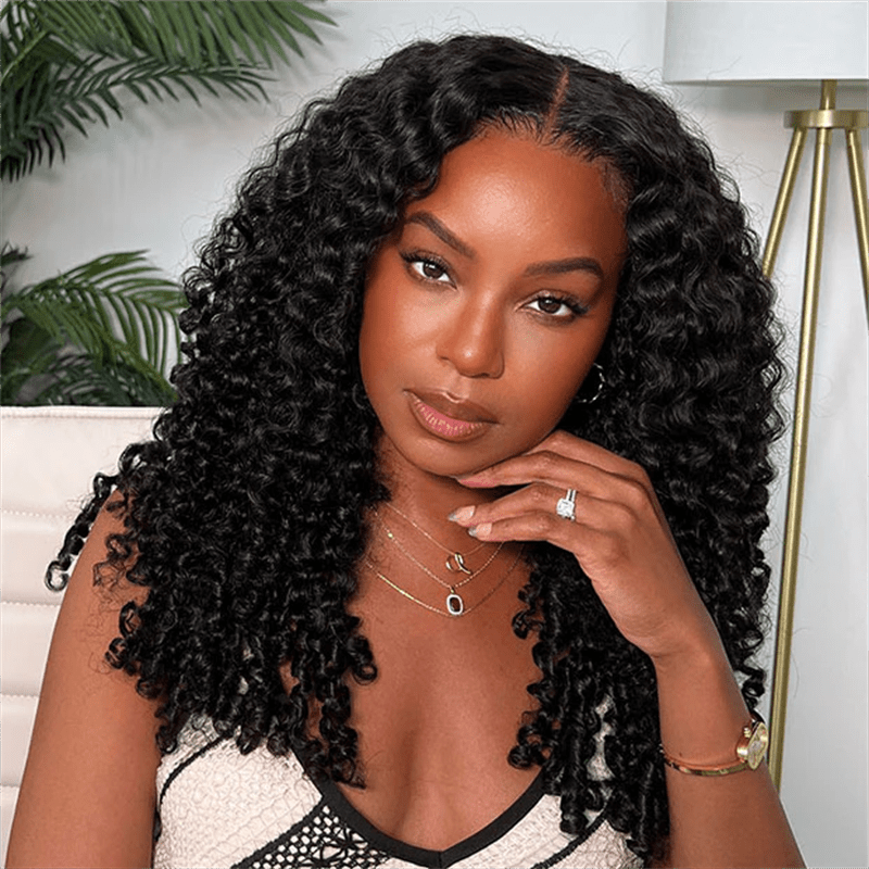 Msgem Burmese Curly 13x4 HD Lace Frontal Human Hair Wigs 18% Density - Msgem Hair