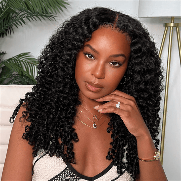 Msgem Burmese Curly 13x4 HD Lace Frontal Human Hair Wigs 18% Density - Msgem Hair