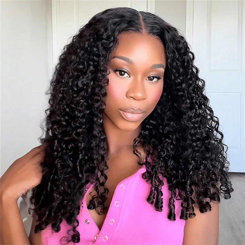 Msgem Burmese Curly 13x4 HD Lace Frontal Human Hair Wigs 18% Density - Msgem Hair