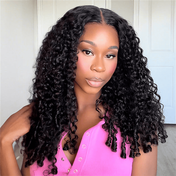 Msgem Burmese Curly 13x4 HD Lace Frontal Human Hair Wigs 18% Density - Msgem Hair