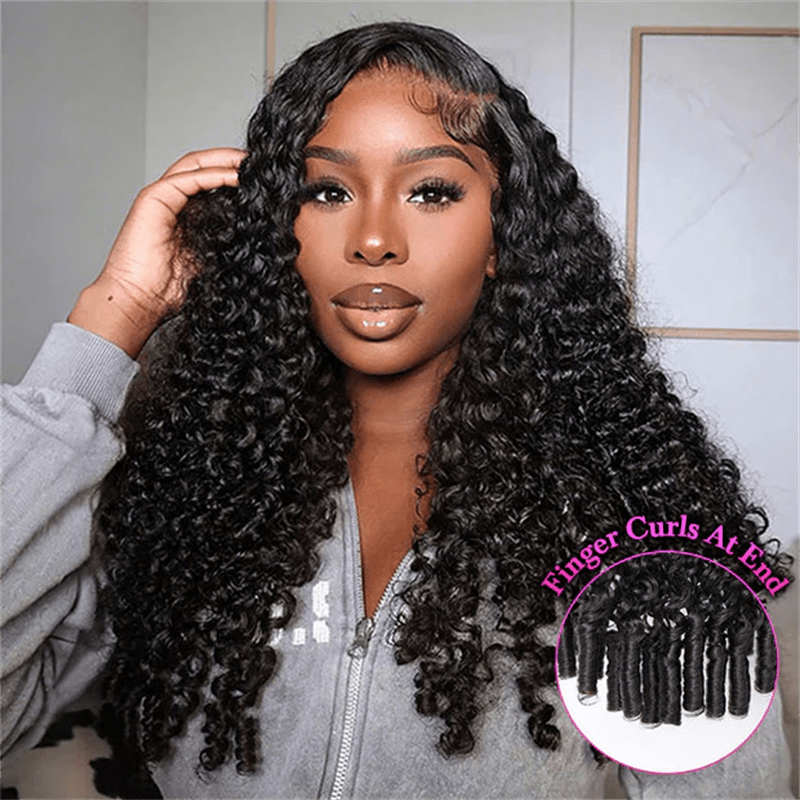 Msgem Burmese Curly 13x4 HD Lace Frontal Human Hair Wigs 18% Density - Msgem Hair