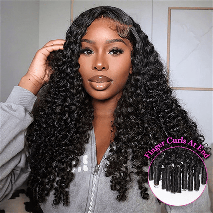 Msgem Burmese Curly 13x4 HD Lace Frontal Human Hair Wigs 18% Density - Msgem Hair