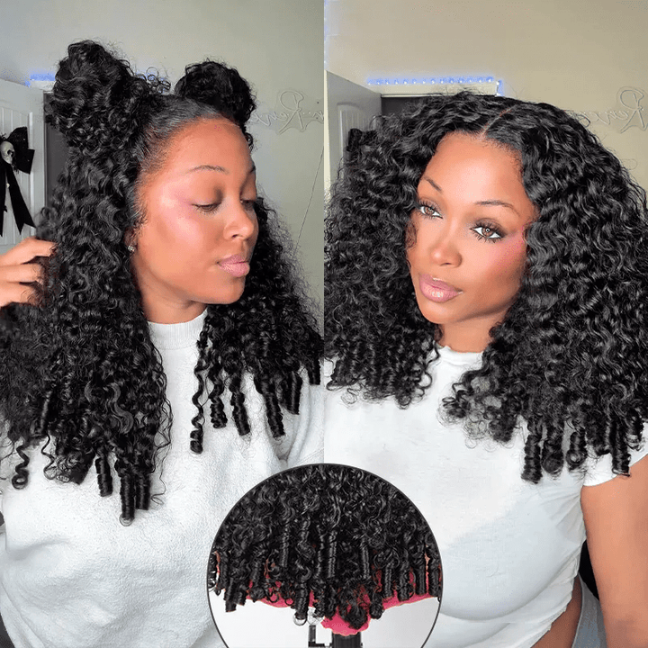 Msgem Burmese Curly 13x4 HD Lace Frontal Human Hair Wigs 18% Density - Msgem Hair
