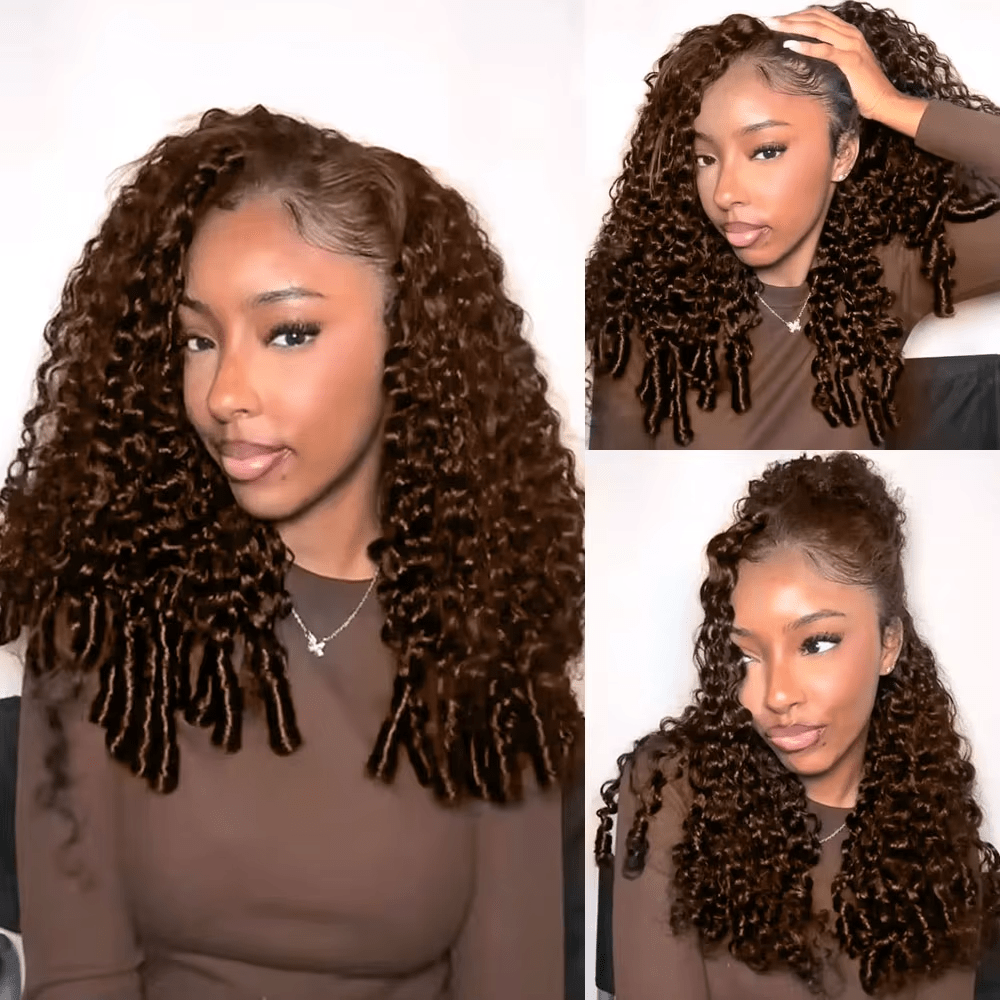 Msgem Burmese Curly 13x6 Full Frontal Wig 4 Chocolate Brown Colored Human Hair Wigs - Msgem Hair