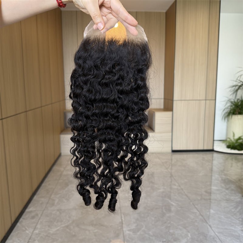 Msgem Burmese Curly 5x5 Transparent HD Lace Closure Virgin Human Hair - Msgem Hair