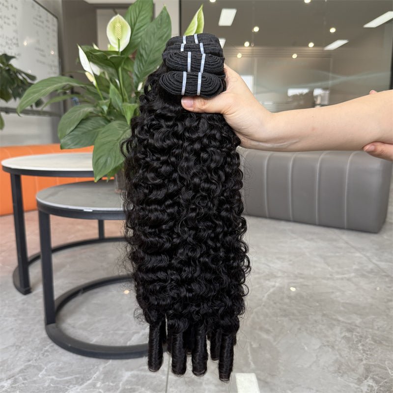Msgem Burmese Curly Hair 3 Bundles With 5x5 Lace Closure Brazilian Human Hair - Msgem Hair