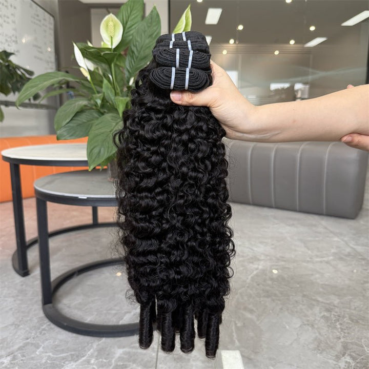 Msgem Burmese Curly Hair 3 Bundles With 5x5 Lace Closure Brazilian Human Hair - Msgem Hair