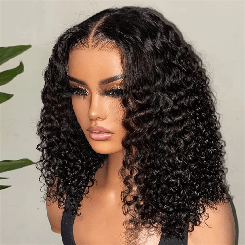 Msgem Burmese Curly Human Hair Bob Wig 13x4 Invisiable Lace Short Bob Wigs - Msgem Hair
