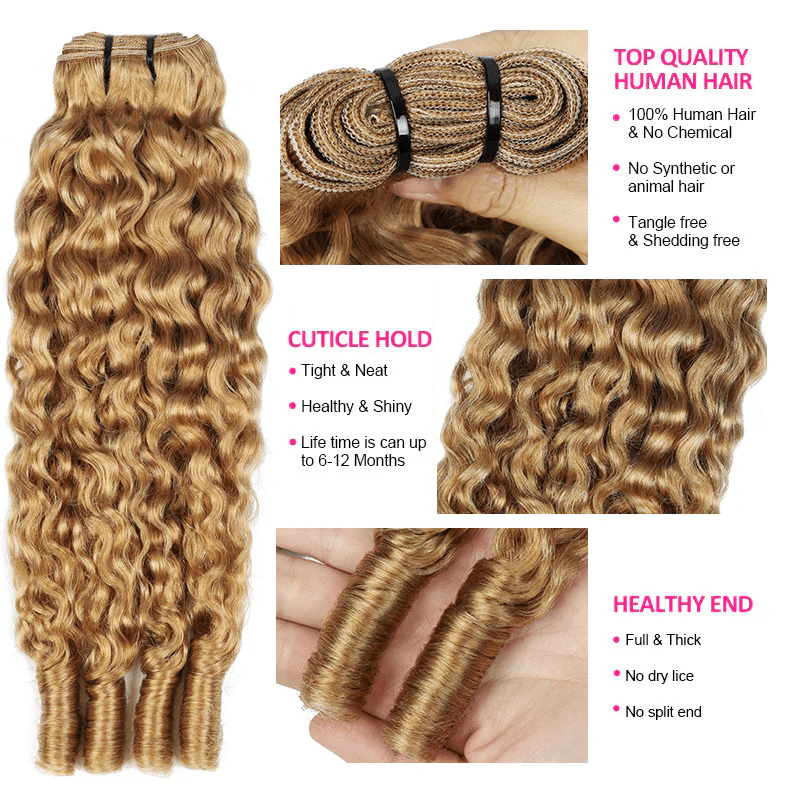 Msgem Burmese Curly Human Hair Bundles 27 Color Tangle Free Virgin Hair Extensions - Msgem Hair