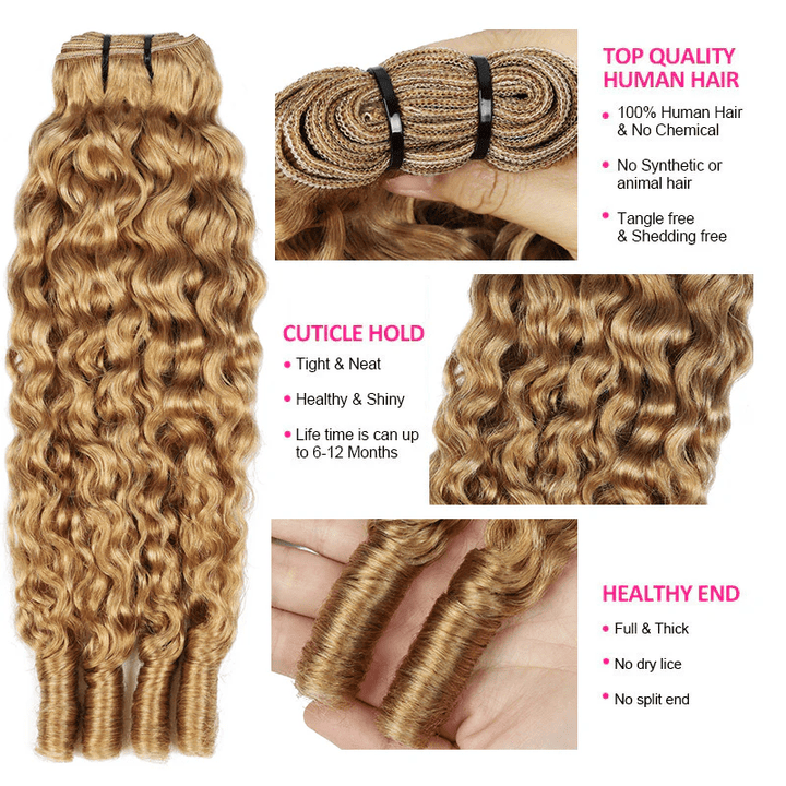 Msgem Burmese Curly Human Hair Bundles 27 Color Tangle Free Virgin Hair Extensions - Msgem Hair