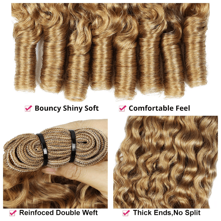 Msgem Burmese Curly Human Hair Bundles 27 Color Tangle Free Virgin Hair Extensions - Msgem Hair