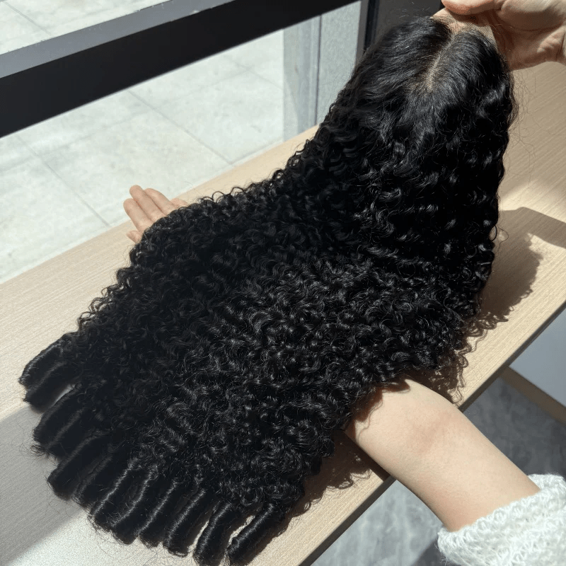Msgem Pre-Bleached Wear Go Glueless Wig 5x5 13x6 Burmese Curly HD Lace Front Wigs 210%