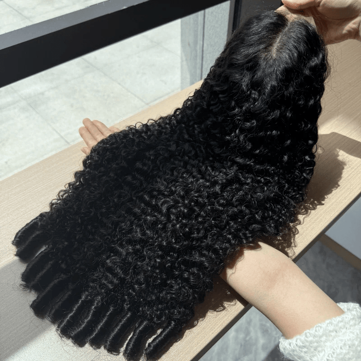 Msgem Pre-Bleached Wear Go Glueless Wig 5x5 13x6 Burmese Curly HD Lace Front Wigs 210%
