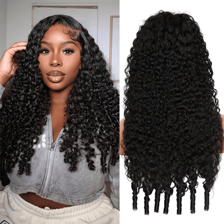 Msgem Burmese Curly Lace Frontal Wigs HD Transparent Human Hair Wigs 180% - Msgem Hair
