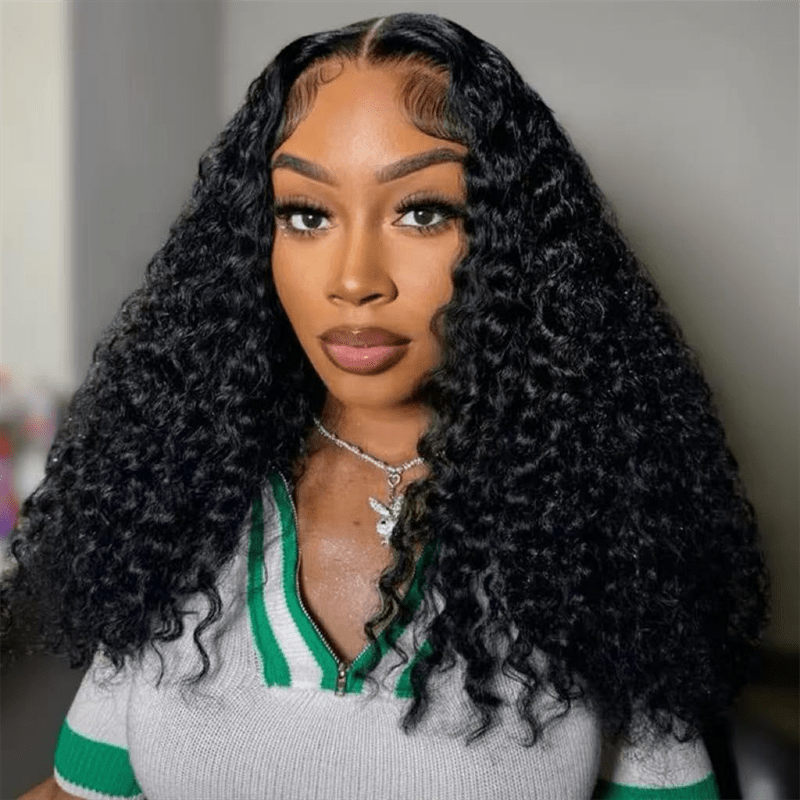 Msgem Burmese Curly Lace Frontal Wigs HD Transparent Human Hair Wigs 180% - Msgem Hair