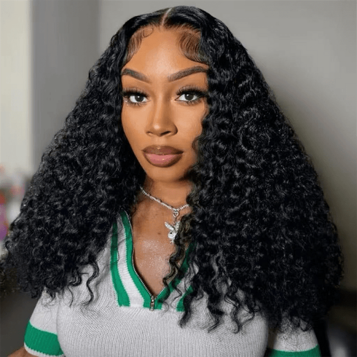 Msgem Burmese Curly Lace Frontal Wigs HD Transparent Human Hair Wigs 180% - Msgem Hair