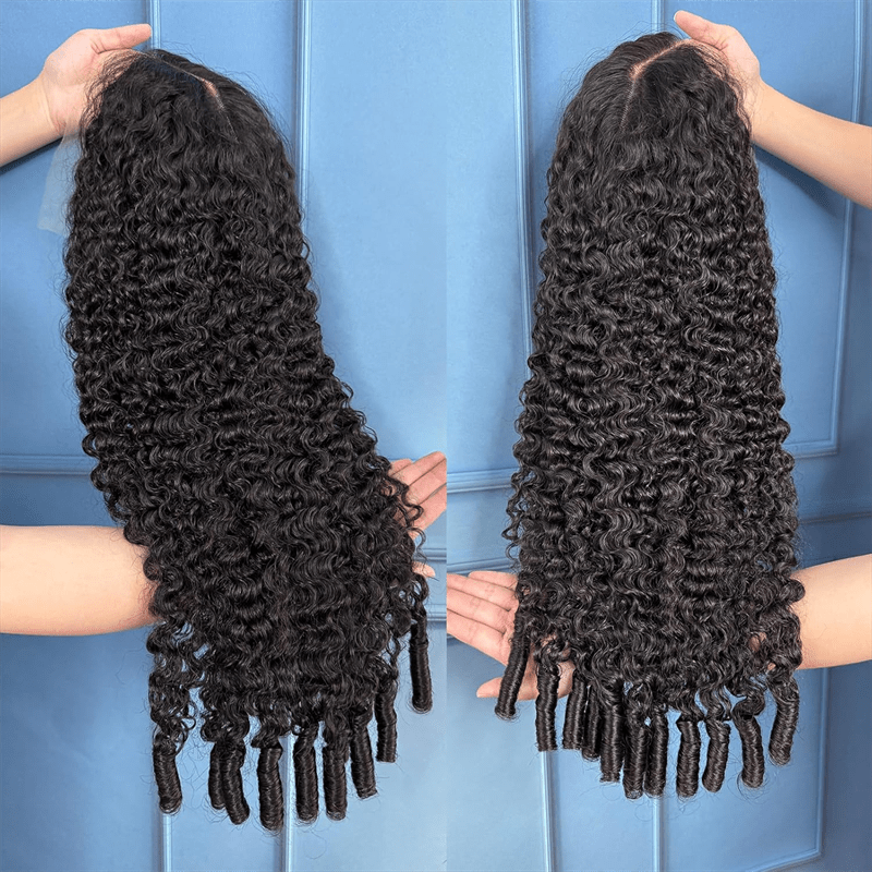 Msgem Burmese Curly Lace Frontal Wigs HD Transparent Human Hair Wigs 180% - Msgem Hair