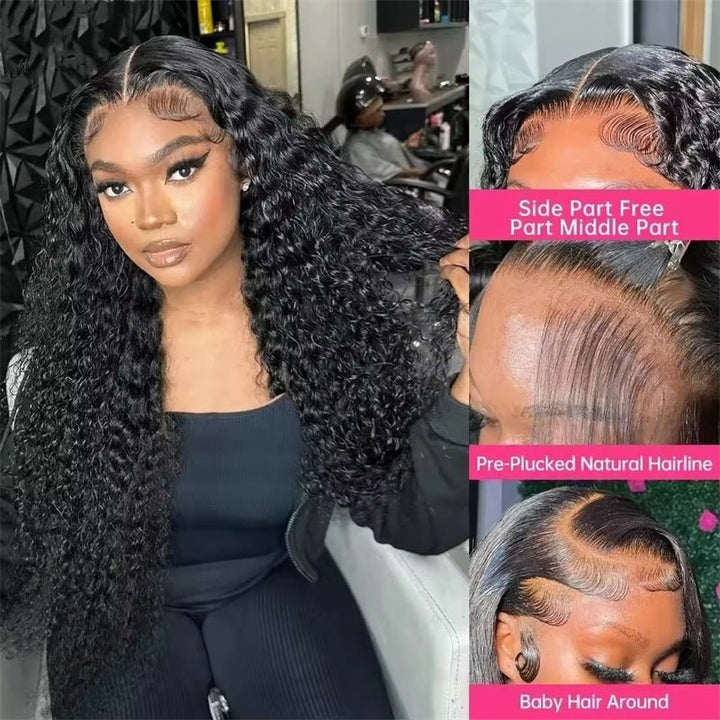 Msgem Burmese Curly Wave Wigs 250% 13x6 Full HD Lace Front Wig Human Hair Natural Hairline - Msgem Hair