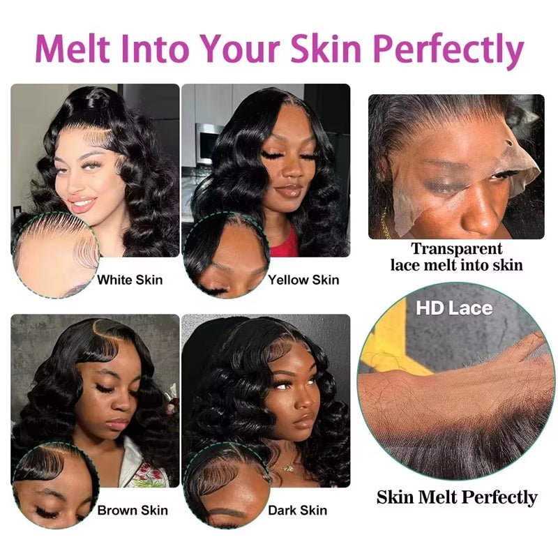 Msgem Burmese Curly Wave Wigs 250% 13x6 Full HD Lace Front Wig Human Hair Natural Hairline - Msgem Hair
