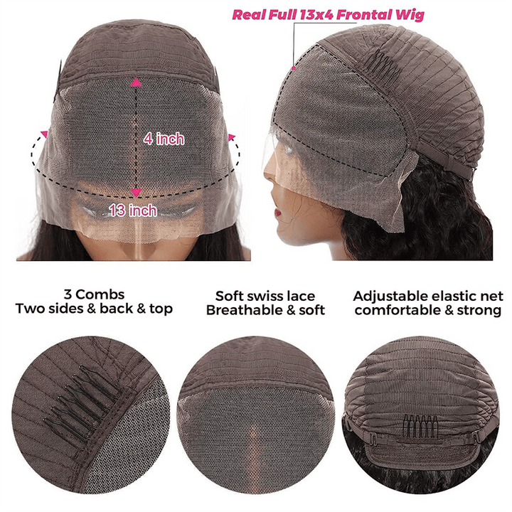 Msgem Chocolate Brown Body Wave Human Hair Wigs 13x4 Transparent Lace Front Wigs Pre Plucked - Msgem Hair