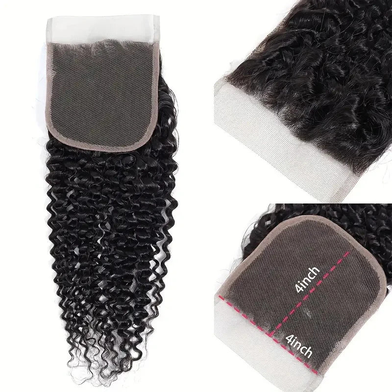 Msgem Curly 4*4 Lace Closure Virgin Human Hair - Msgem Hair