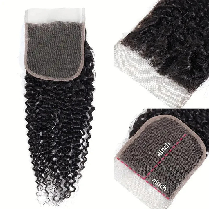 Msgem Curly 4*4 Lace Closure Virgin Human Hair - Msgem Hair