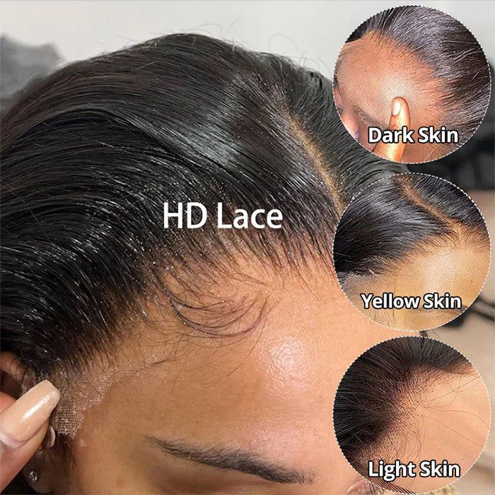 Msgem Curly Wave 13x6 Lace Frontal Wig Human Hair Thick Density Invisible HD Lace Wig - Msgem Hair