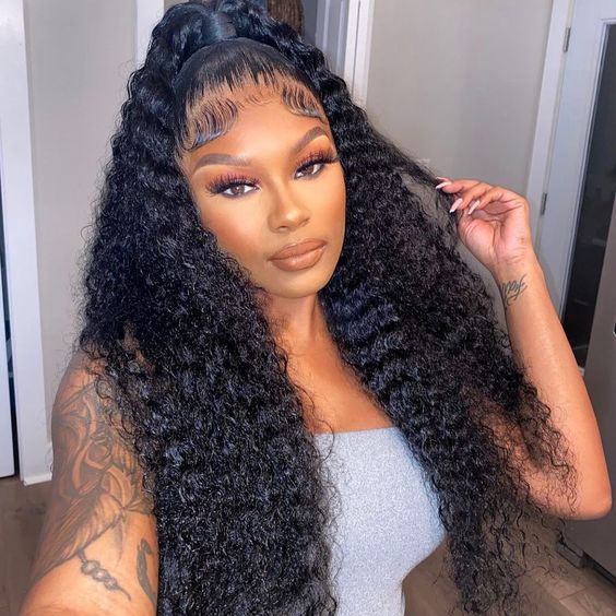 Msgem Curly Wave 13x6 Lace Frontal Wig Human Hair Thick Density Invisible HD Lace Wig - Msgem Hair