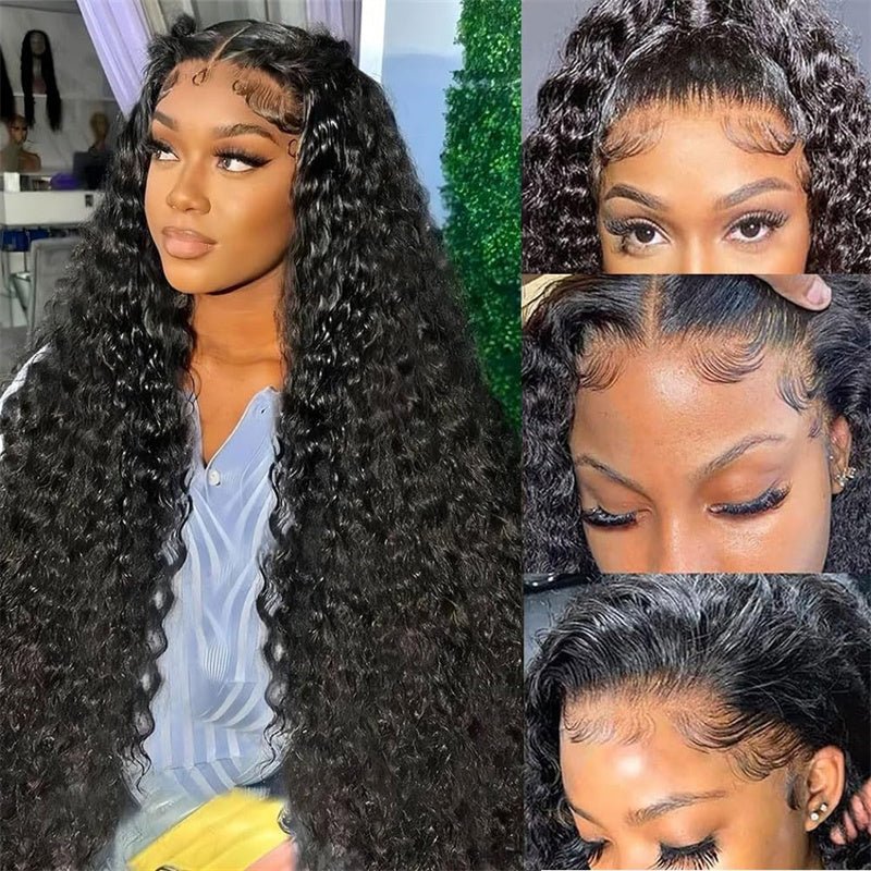 Msgem Curly Wave 13x6 Lace Frontal Wig Human Hair Thick Density Invisible HD Lace Wig - Msgem Hair