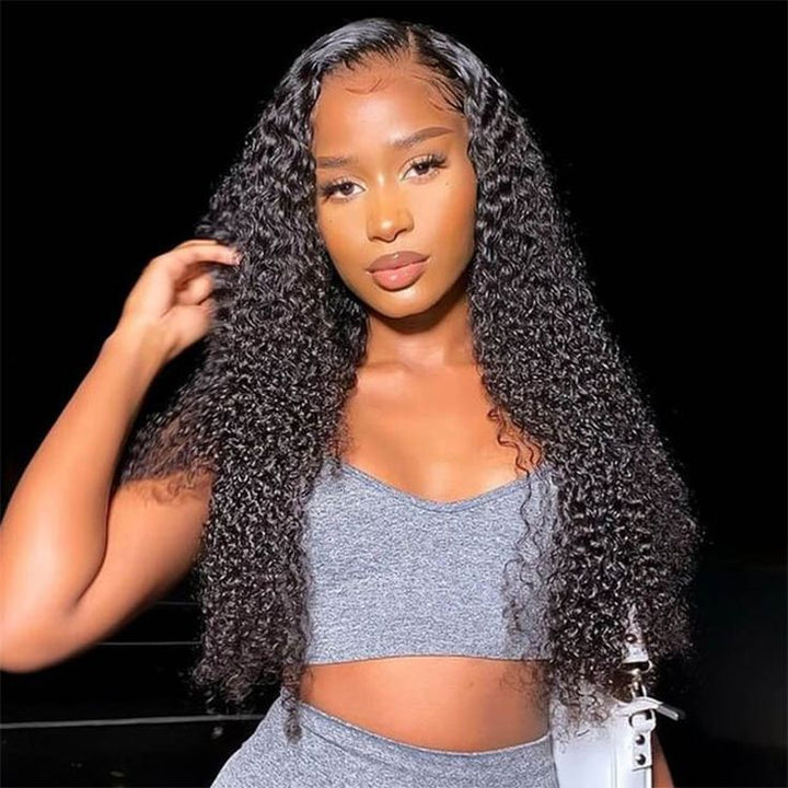 Msgem Curly Wave 13x6 Lace Frontal Wig Human Hair Thick Density Invisible HD Lace Wig - Msgem Hair