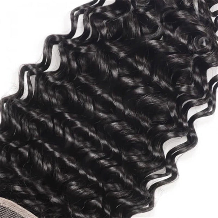 Msgem Deep Wave 5x5 Transparent HD Lace Closure Virgin Human Hair Frontal Closure - Msgem Hair